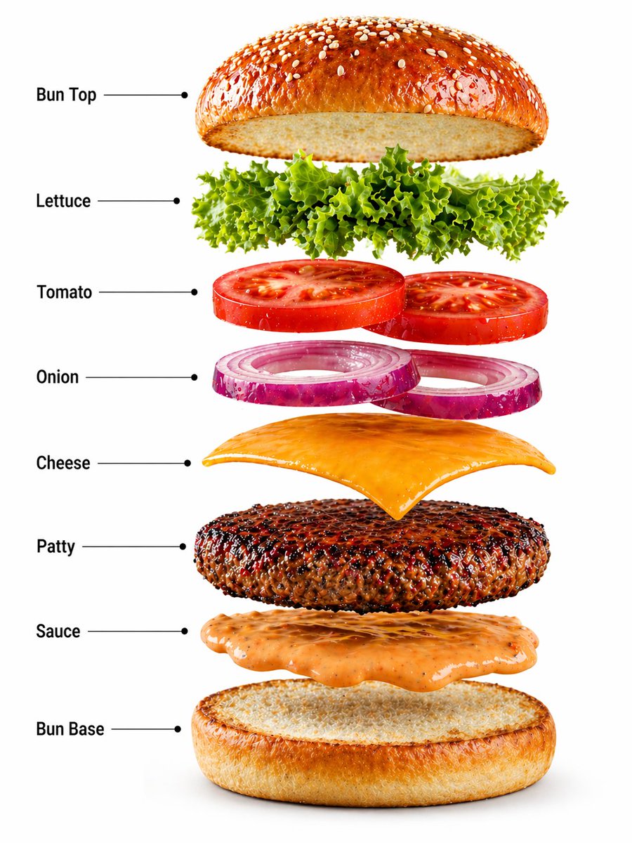Gourmet burger commercial photography