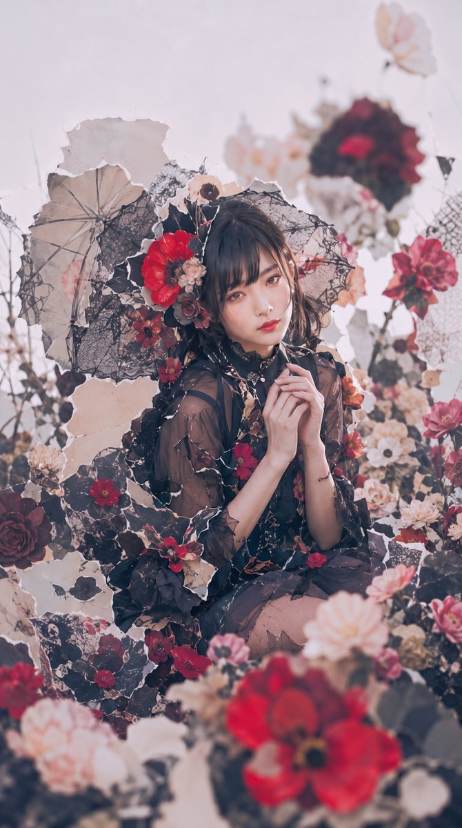 Portrait, film, dreamy, garden, high-end