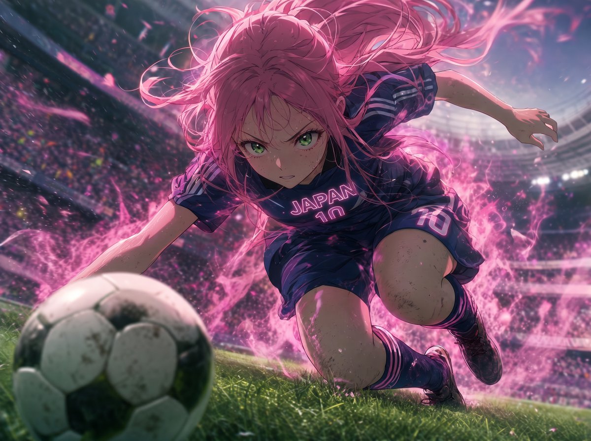Japanese Anime Football Powerful Shot