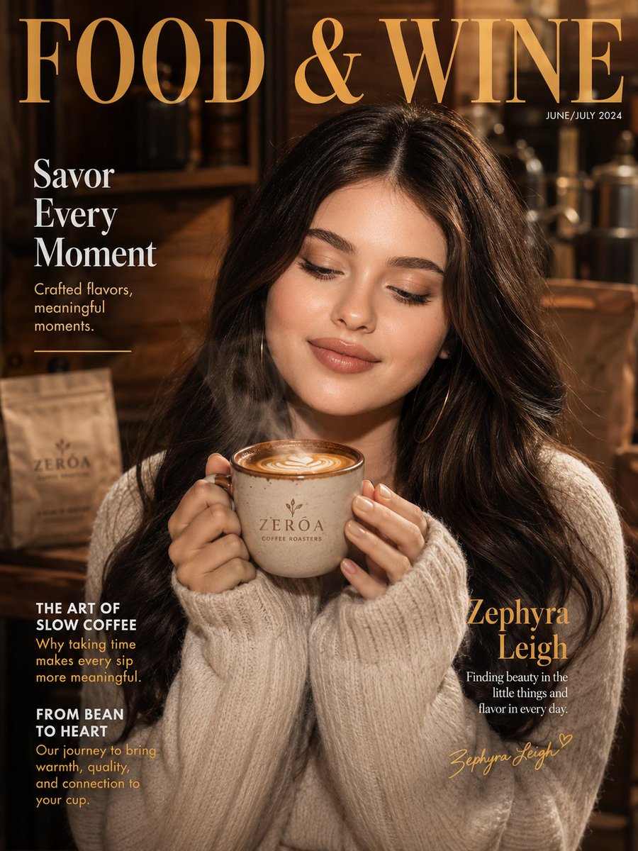 Female realistic cover warm cafe elegant