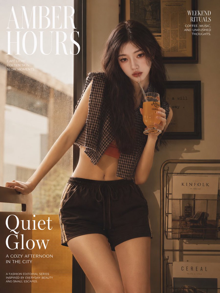 Woman poster film warm café elegant