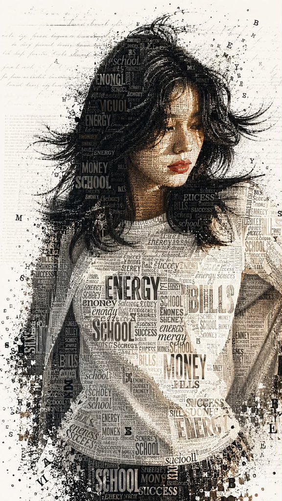 Portrait typography vintage