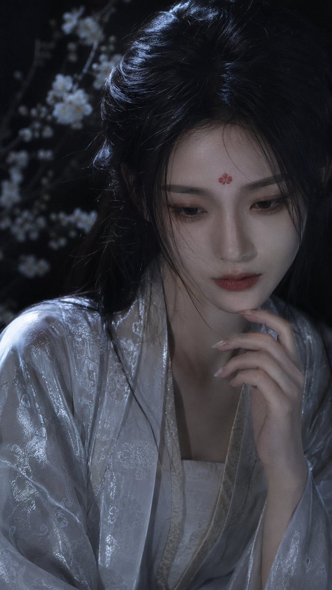 Portrait cinematic night scene dreamy elegant