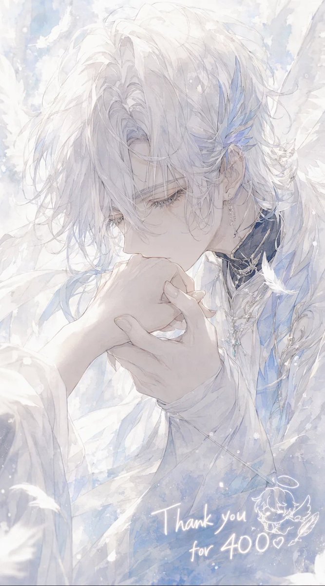 Character anime illustration snow dreamy melancholic