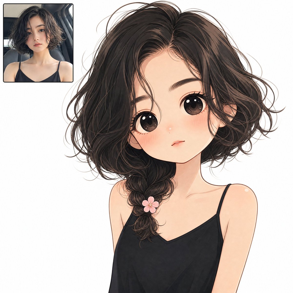 Girl anime illustration cute