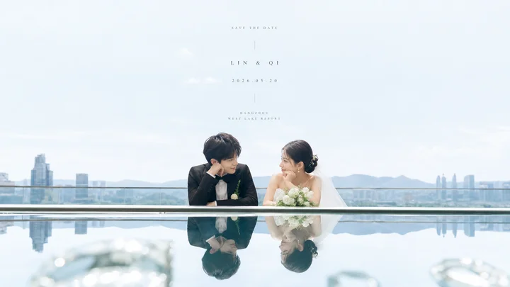 Couple cinematic minimalist urban mountain elegant.