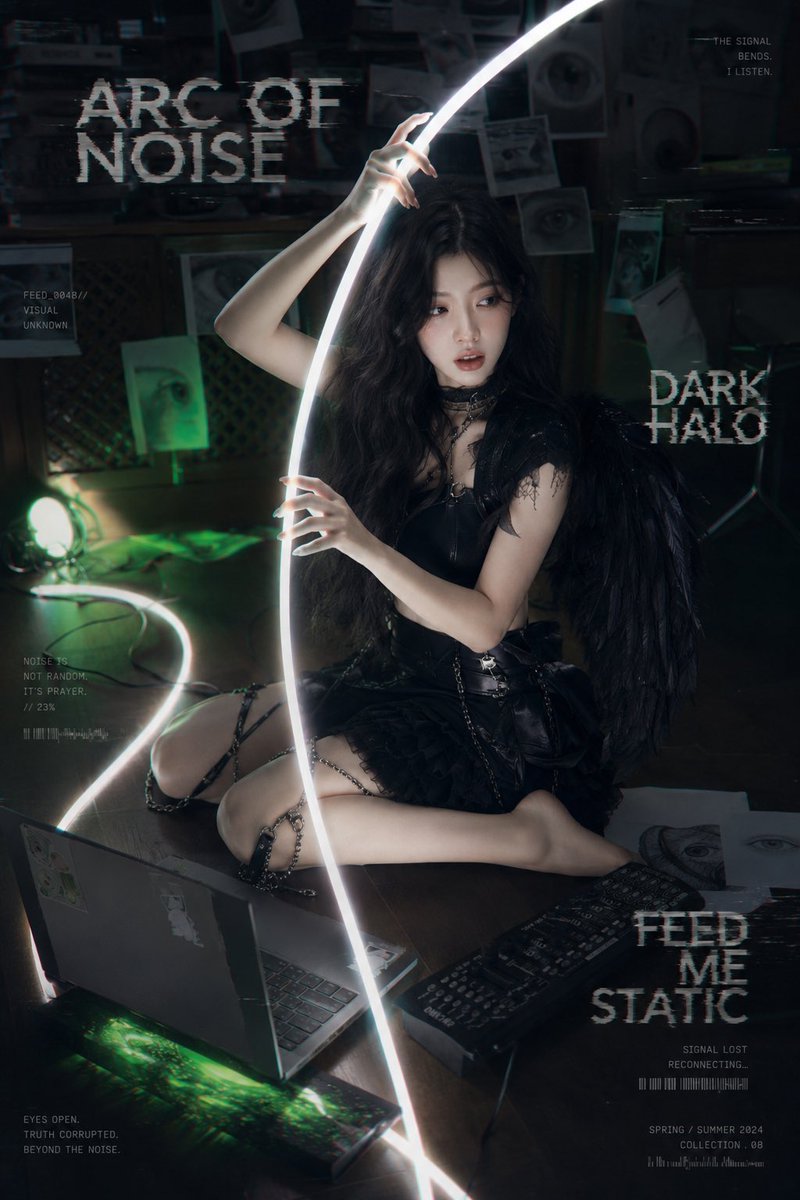 Character cyber poster dreamy dark.