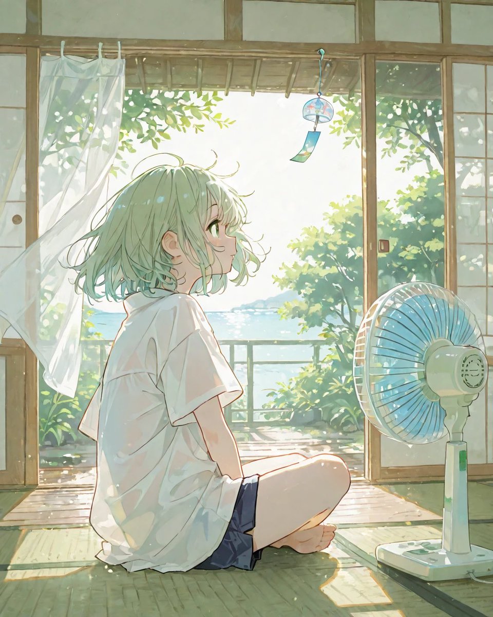 Girl anime illustration, dreamy, warm, gentle