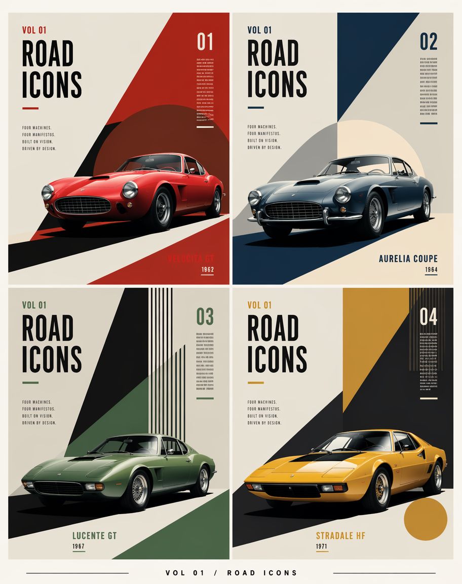 Car poster cover warm forest