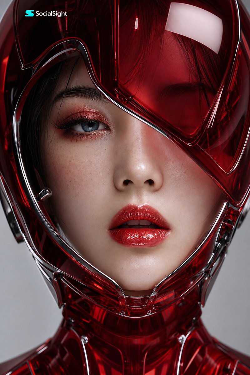 Portrait realistic cyber future premium