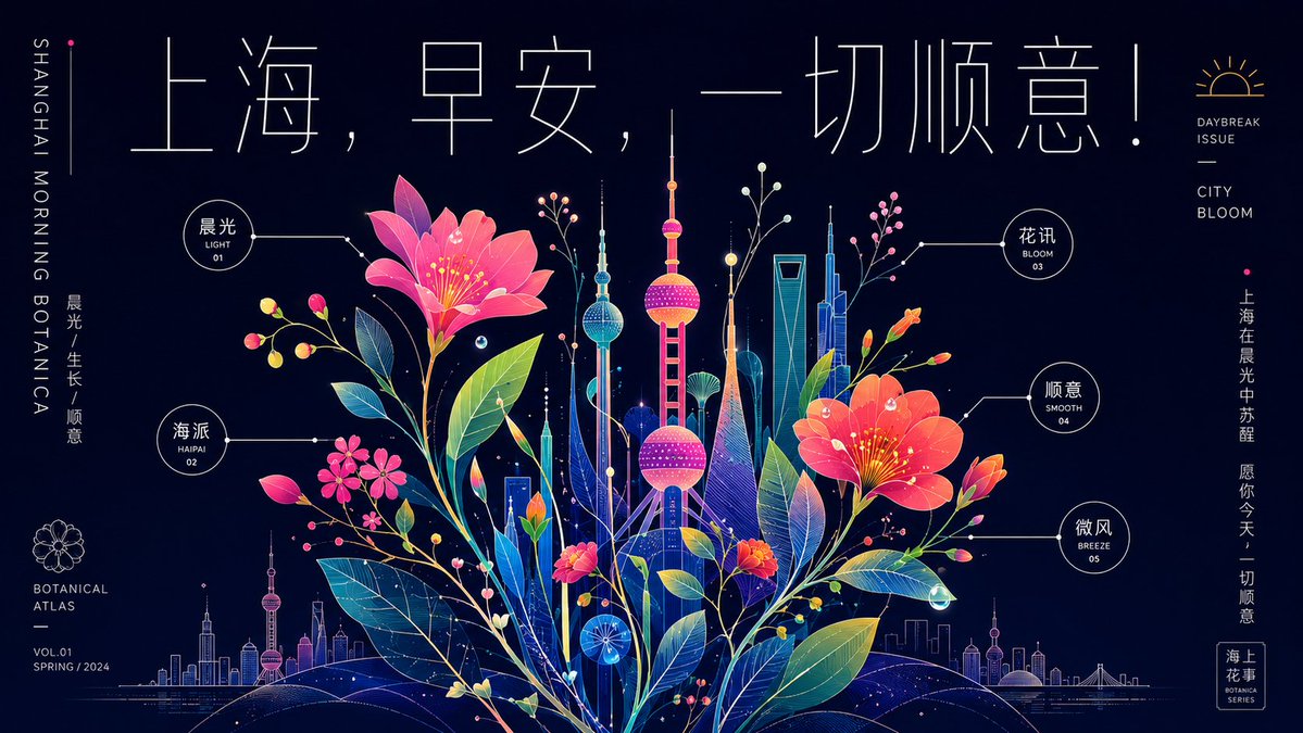 Neon botanical atlas aesthetic