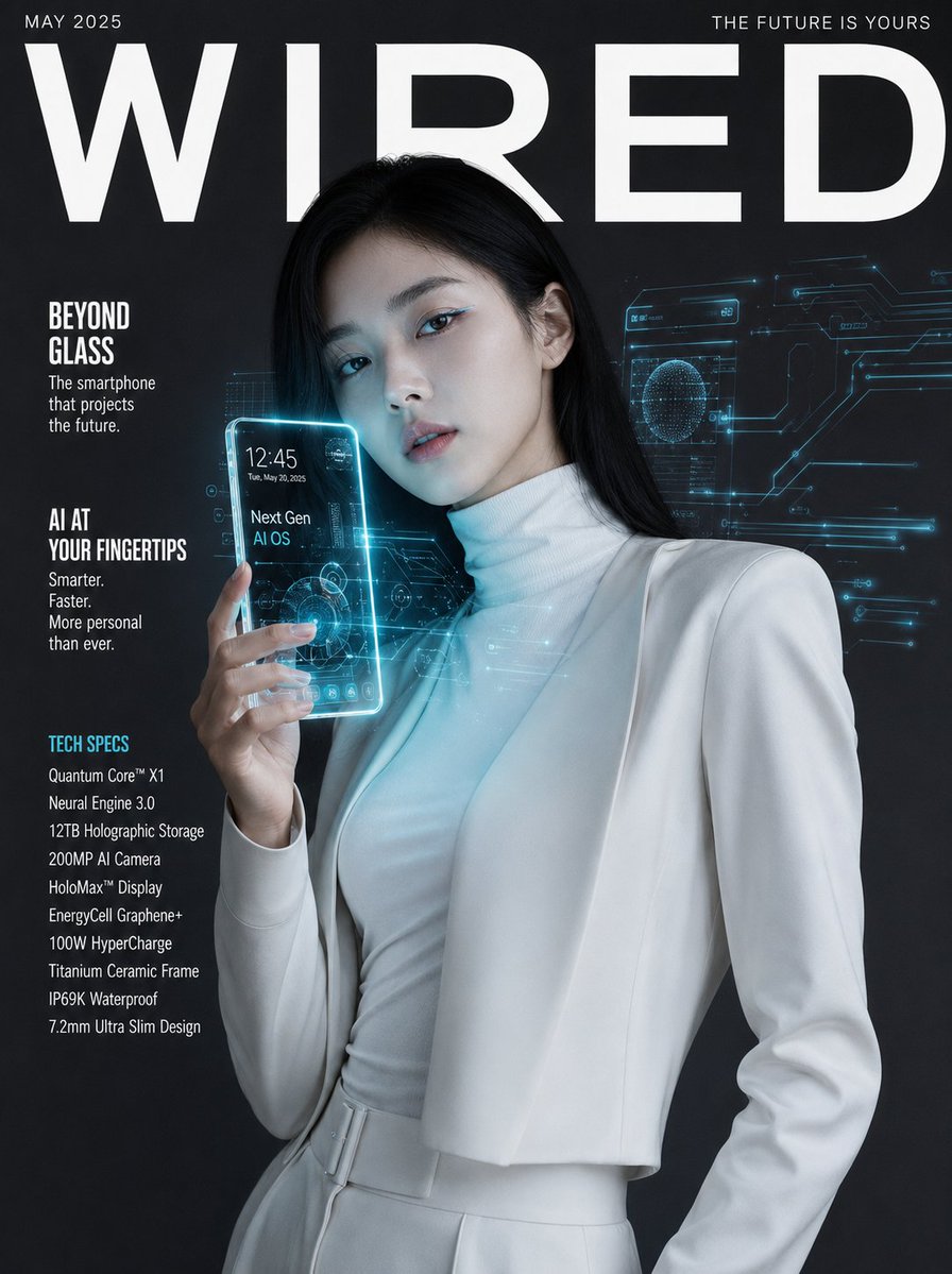 Female realistic minimalist futuristic elegant.
