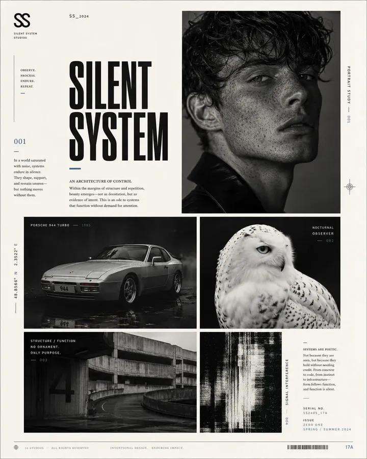 Portrait cinematic poster elegant