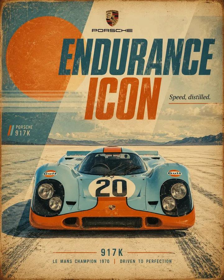 Car poster minimalist retro