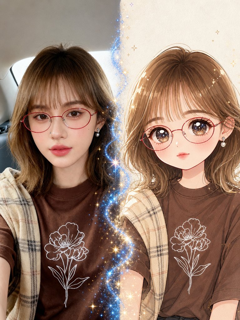Portrait cinematic anime warm cute