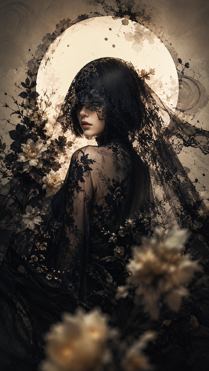 Portrait cinematic realistic dark elegant