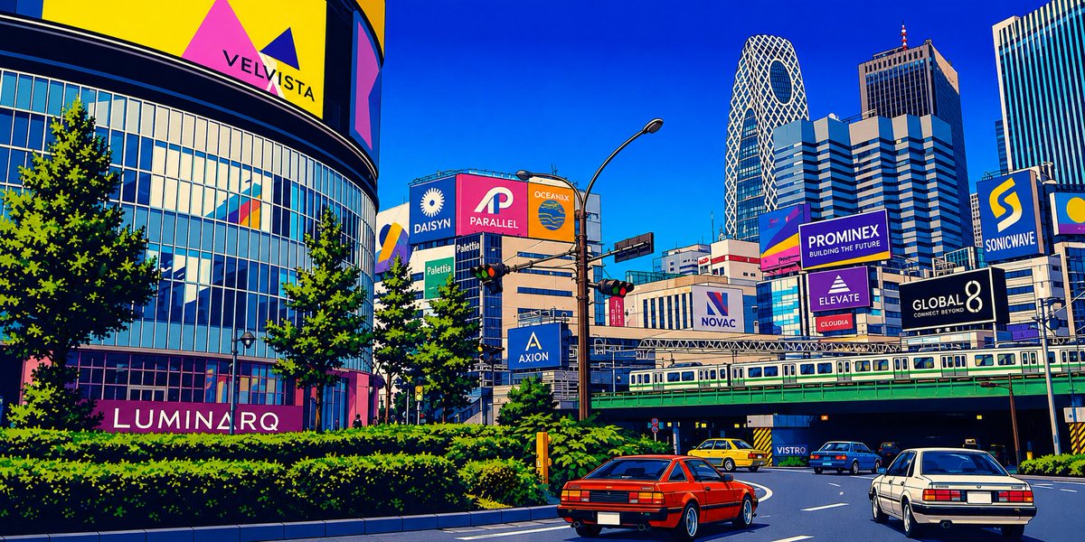 1980s Shinjuku retro urban landscape