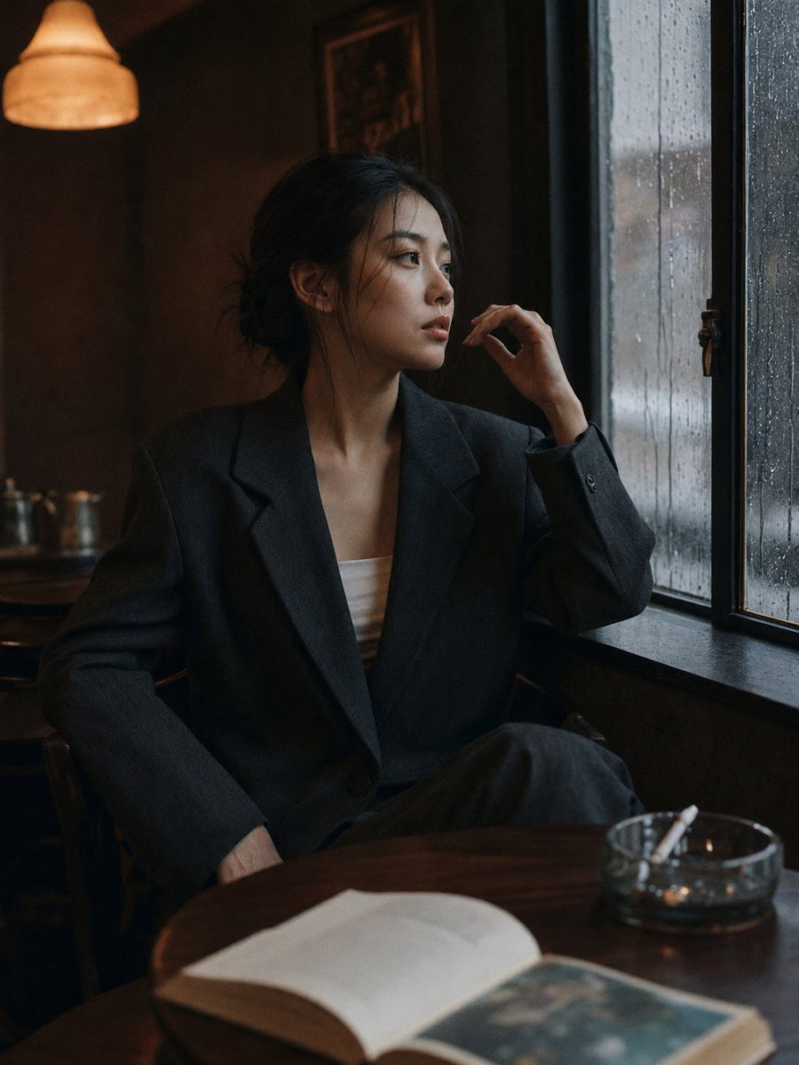Portrait, film, rain, warm