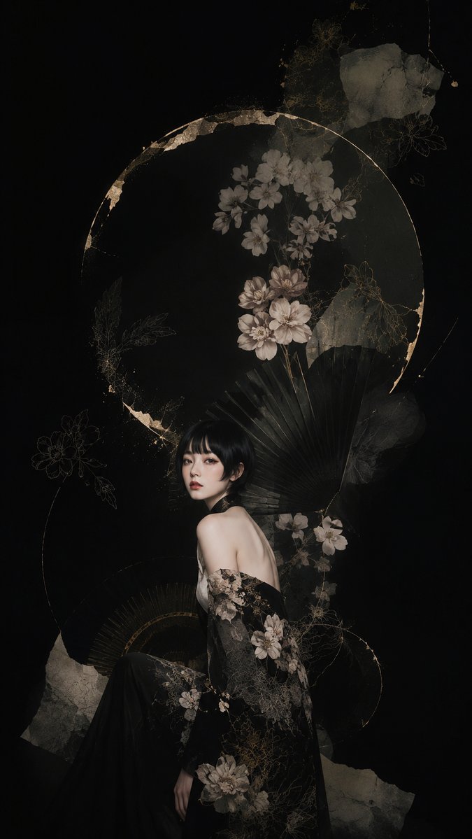Portrait cinematic cherry blossom high-end.