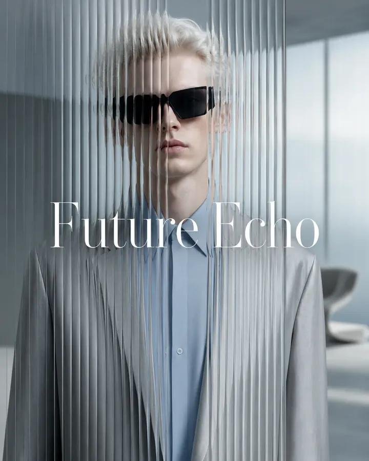 Minimalist luxury fashion ad