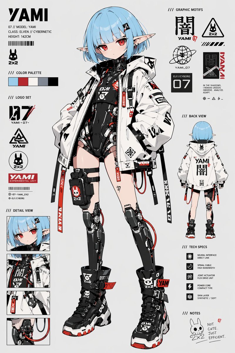 Girl anime cyber cyberpunk futuristic high-end