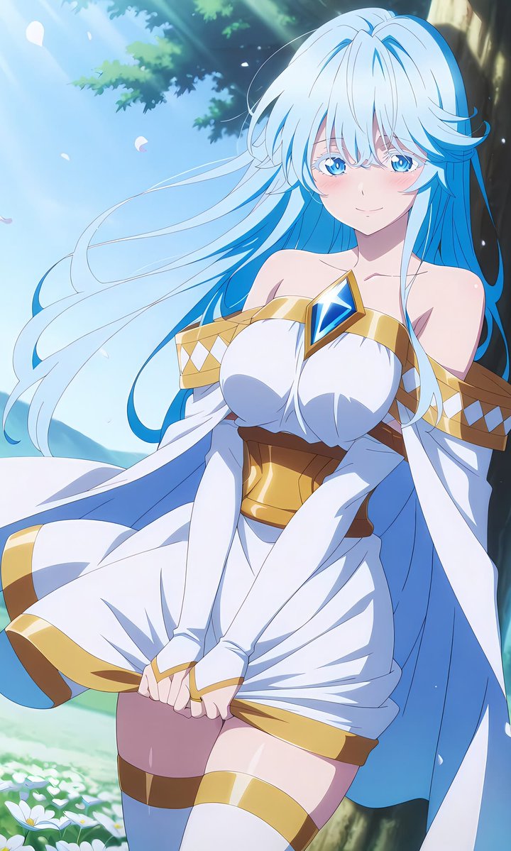 Character cel-shaded anime outdoor elegant