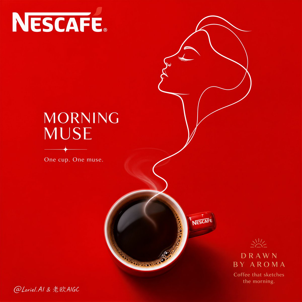 Female minimalist poster warm morning elegant