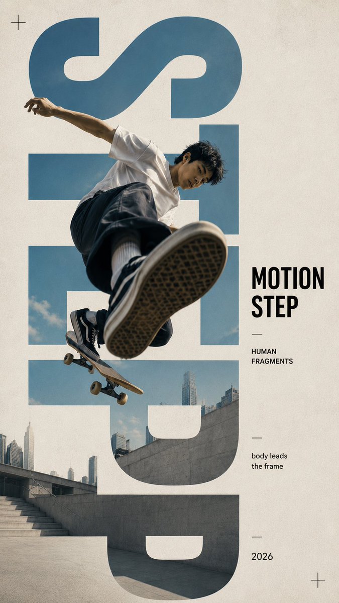 Editorial typography lifestyle poster