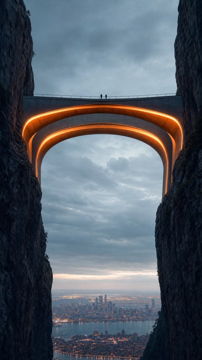 Architecture realistic minimalist neon futuristic
