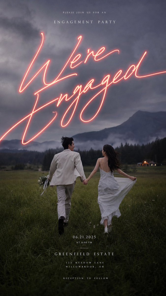 Couple, film, cinematic, dusk, neon, elegant