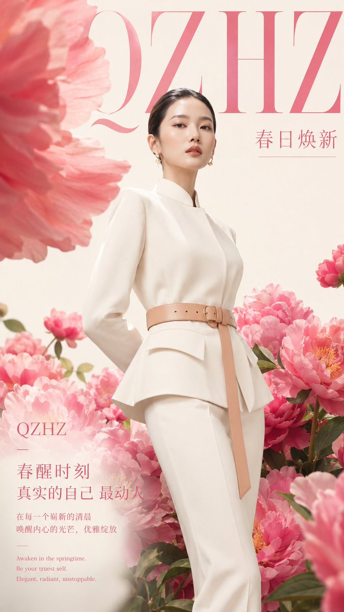 Female poster, brand, morning, elegant