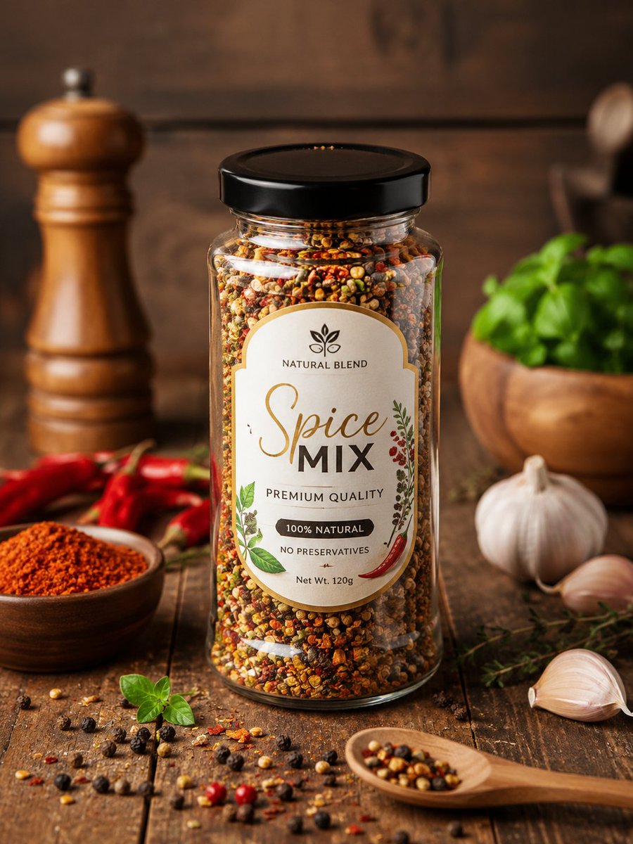 High-end seasoning jar product photography image