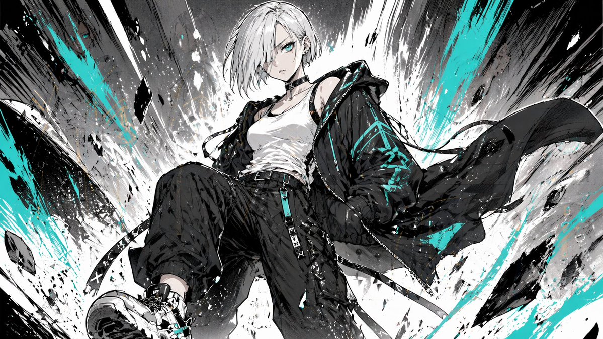 Female illustration manga street