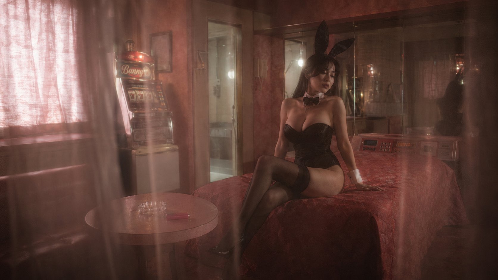 Woman cinematic film retro high-end