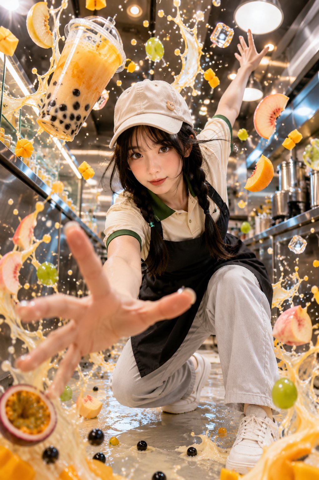 Portrait realistic anime warm indoor gentle