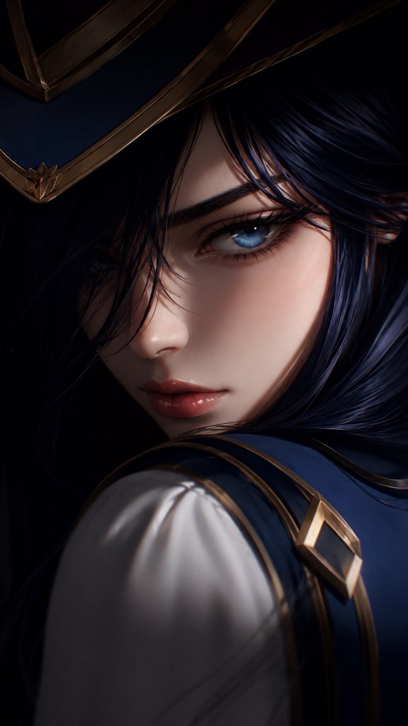 Broken portrait cinematic anime dark cool tone premium