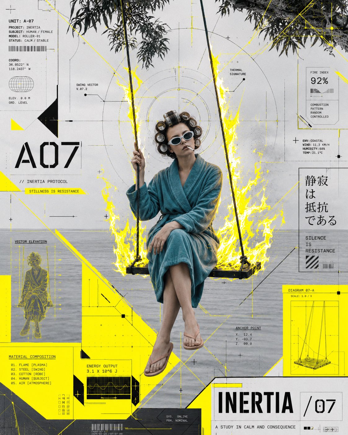 Architecture Poster, Minimalist, Cyberpunk, Future, High-End