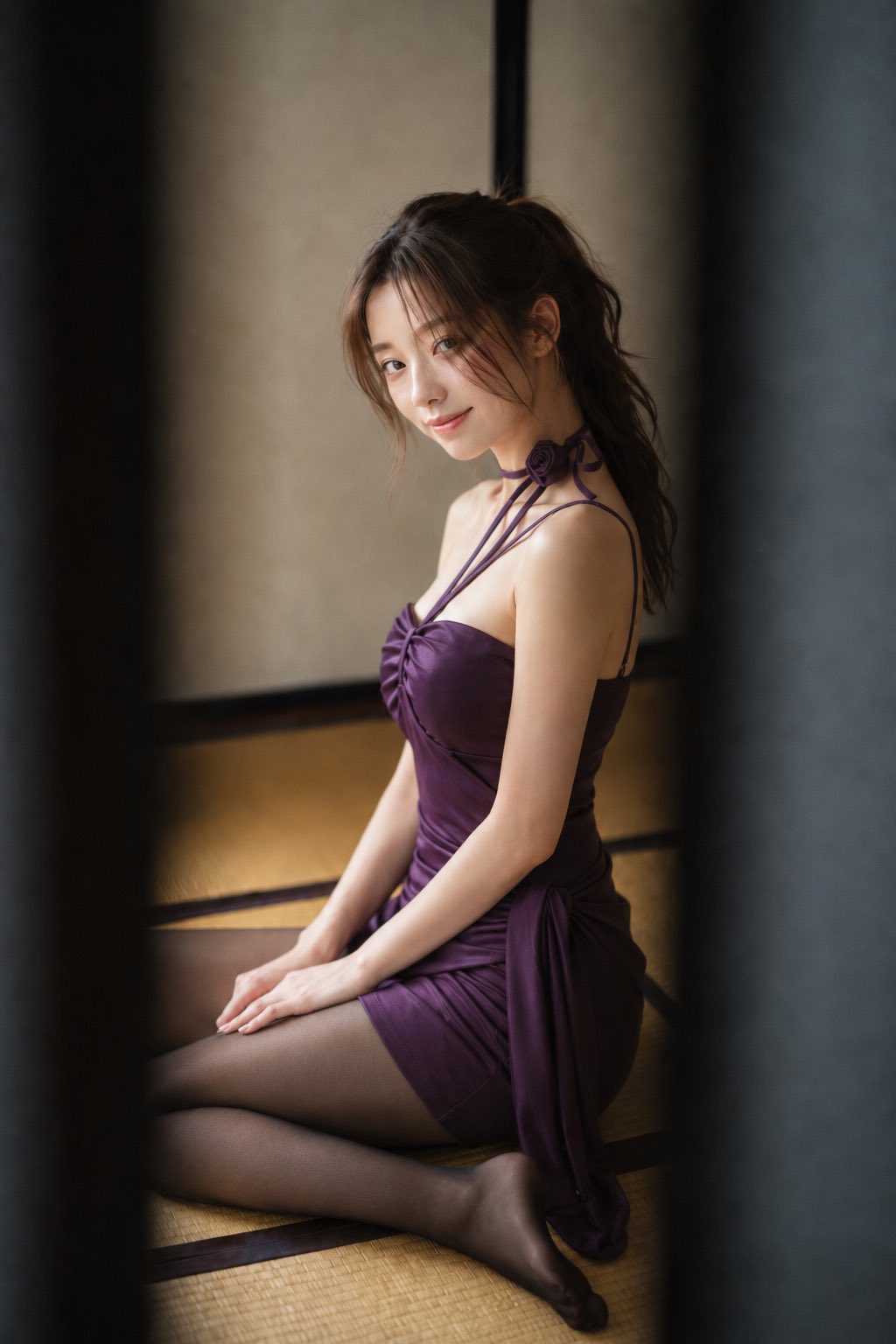 Portrait film cinematic warm indoor high-end