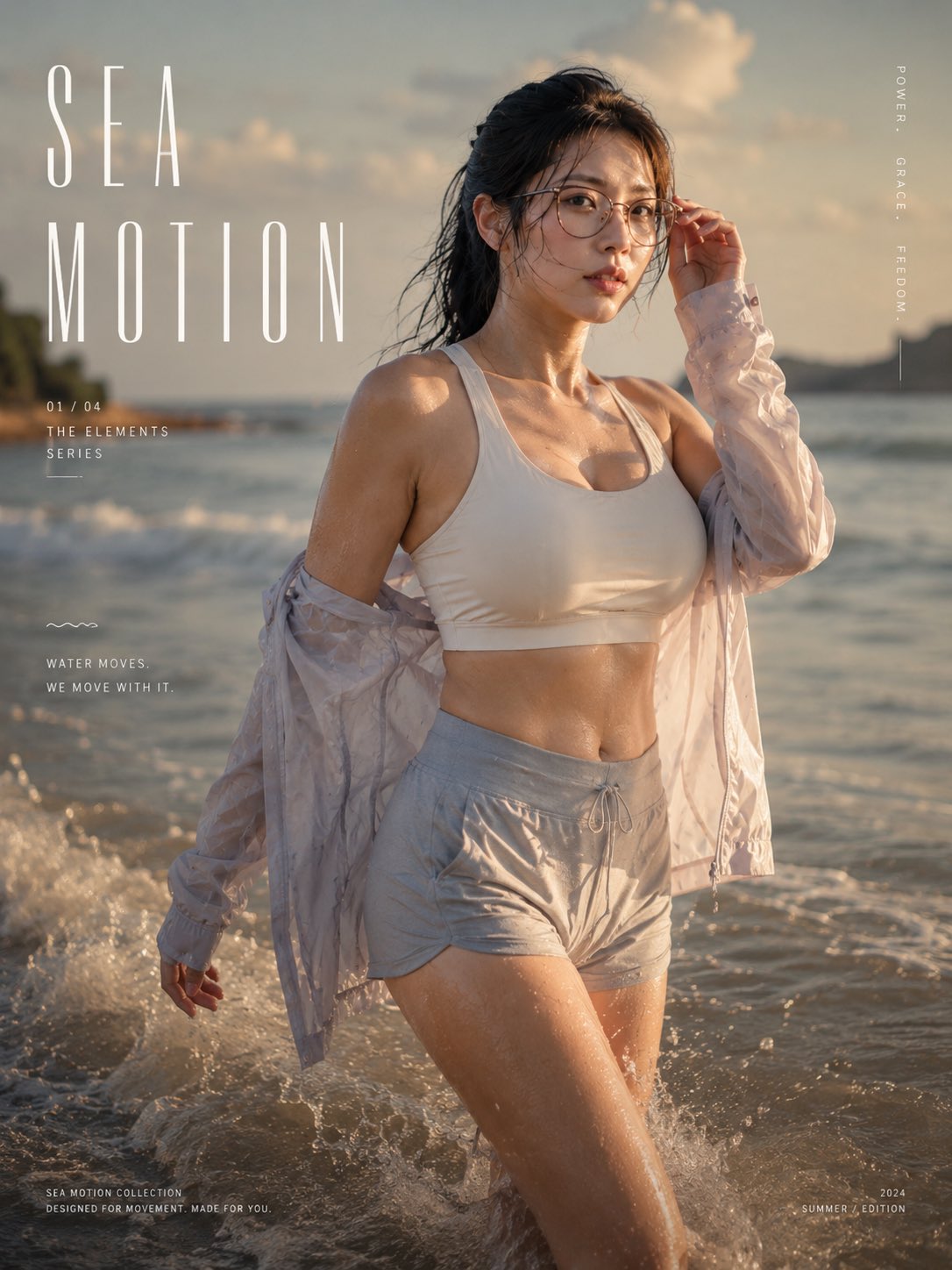 Women's poster, brand, morning, high-end.