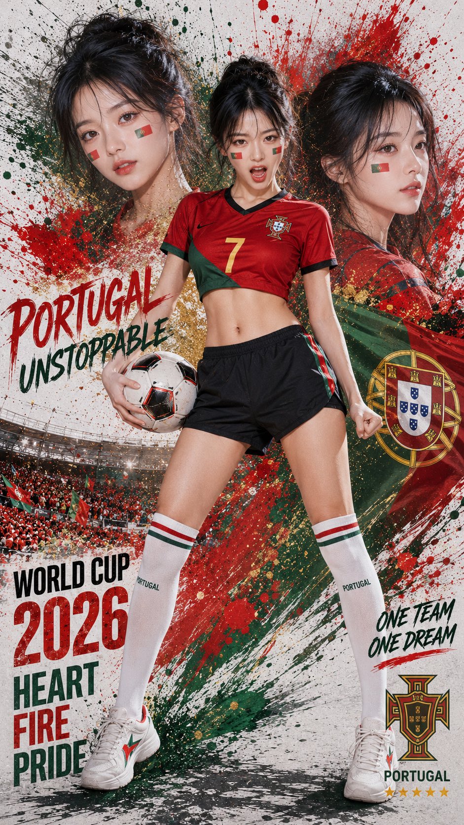 Women's poster realistic high-end.