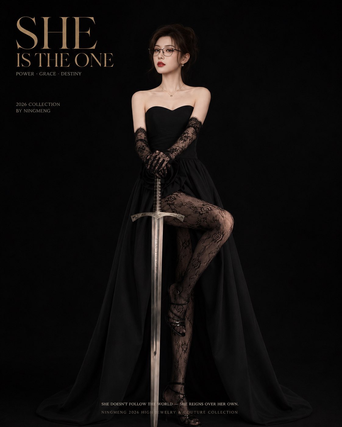 Female poster cinematic dark high-end