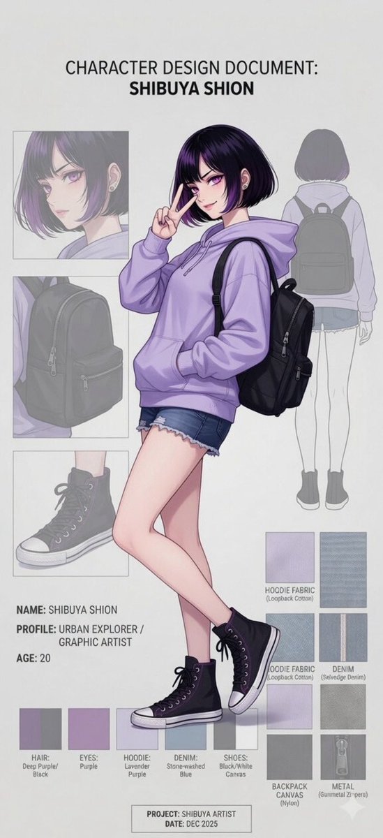 Character anime illustration, city