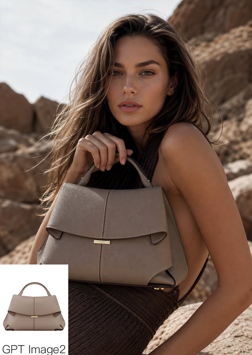 Female product typography, desert, warm, elegant.