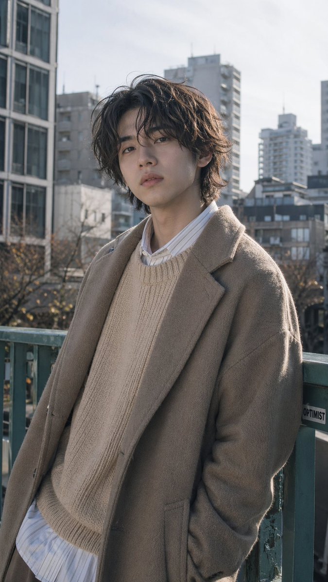 Portrait realistic urban street