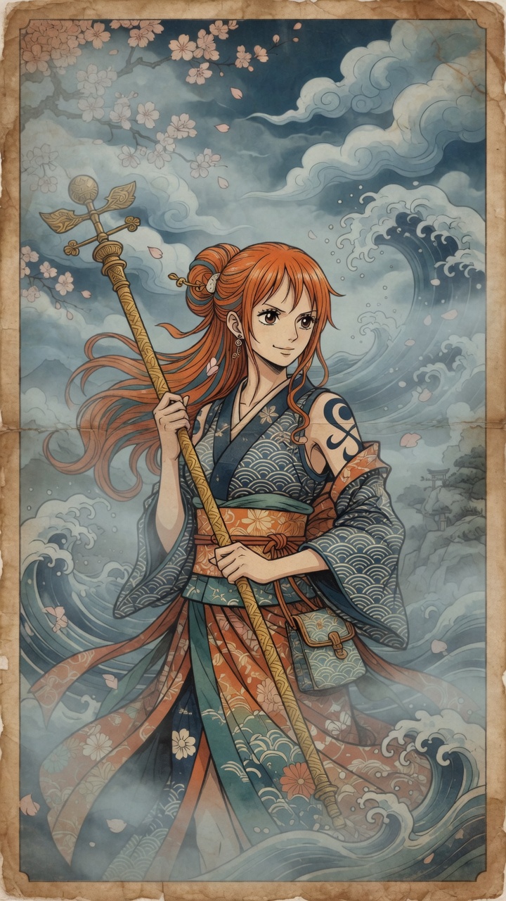 Character Anime Illustration Cherry Blossoms