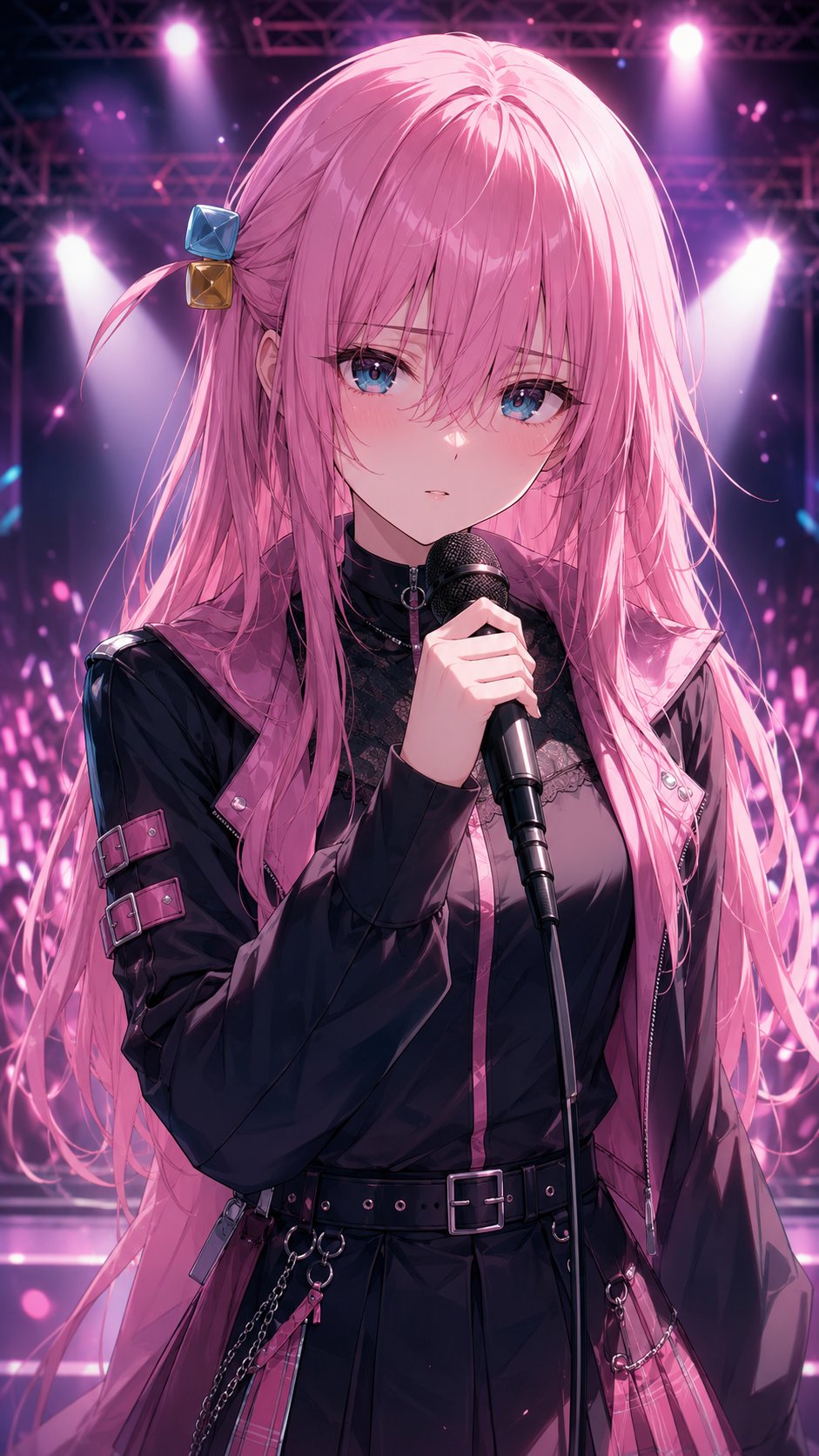 Anime character cover mountain