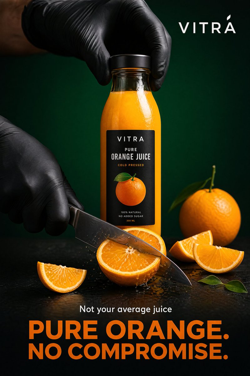 Premium beverage commercial poster