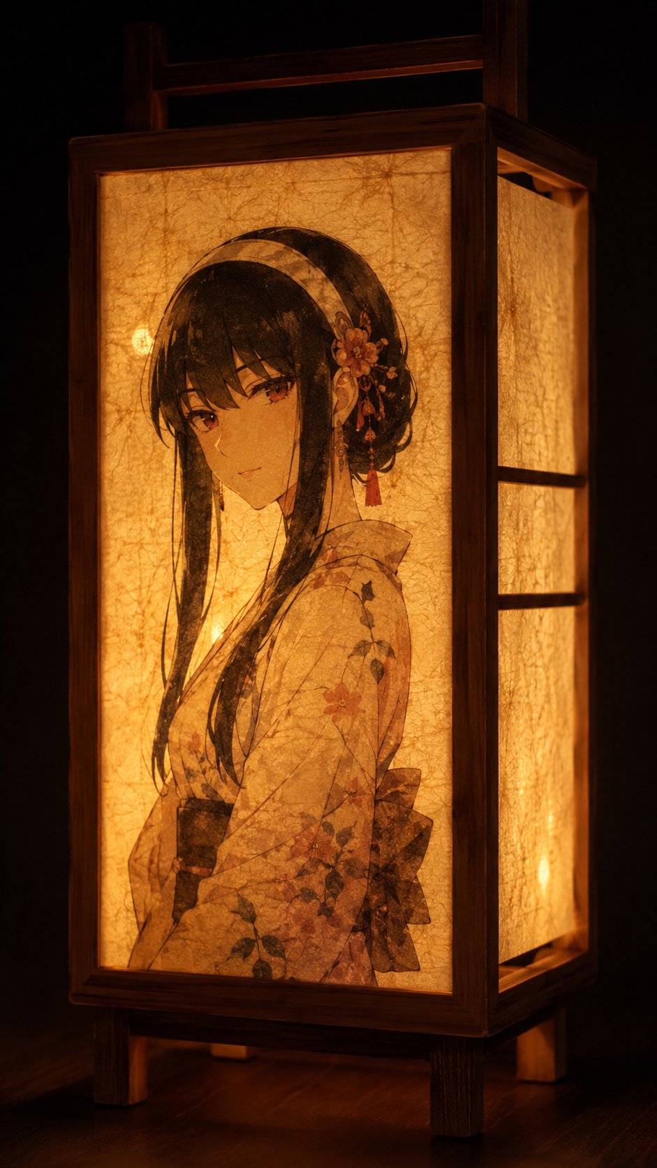 Demon Slayer - washi paper lantern/lantern interior light transmission real photo