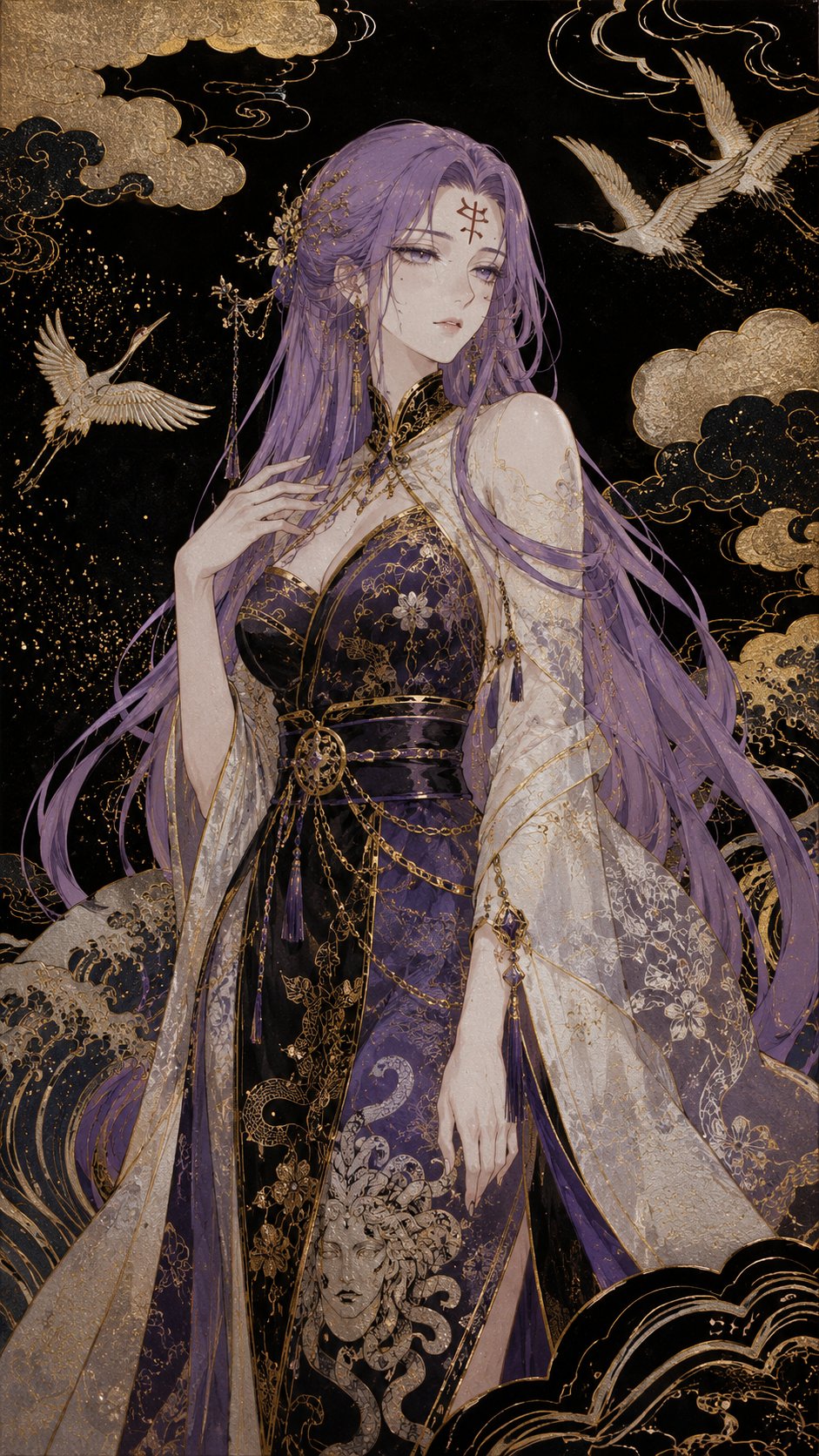 Fate women, anime, cool tone, gentle
