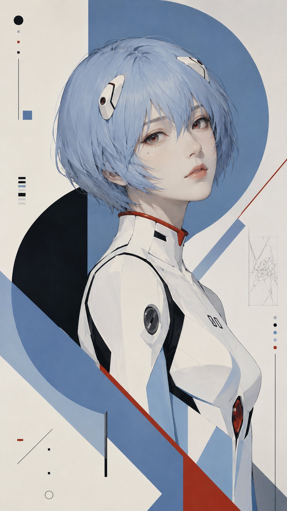 Neon Genesis Evangelion female ukiyo-e realistic